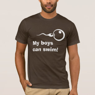 My boys can swim!! Cool dad to be shirt
