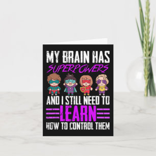 My Brain Has Superpowers Epilepsy Awareness Surviv Card