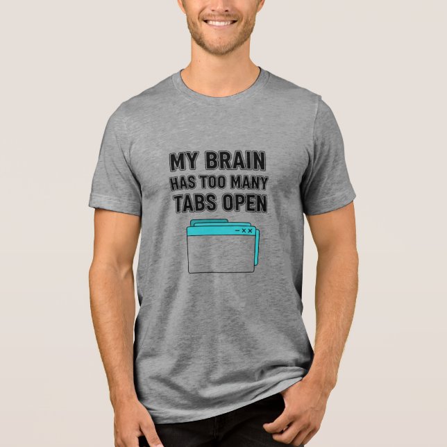 MY BRAIN HAS TOO MANY TABS OPEN Tri-Blend SHIRT (Front)