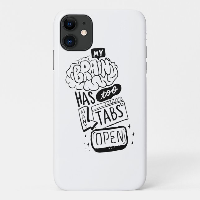 My brain has too mayny tabs open Classic  Case-Mate iPhone Case (Back)