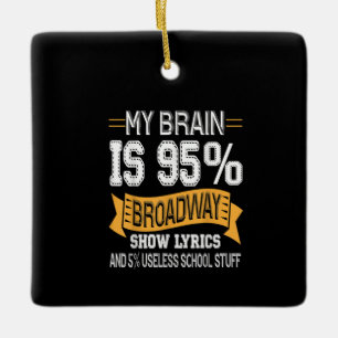 My Brain Is 95 Broadway Lyrics Actress Acting Ceramic Ornament