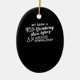 My Brain Is 95 Broadway Lyrics Fun Drama Actor Ceramic Ornament