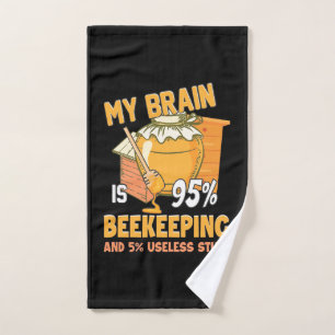 My Brain Is 95 Percents Beekeeping Hand Towel