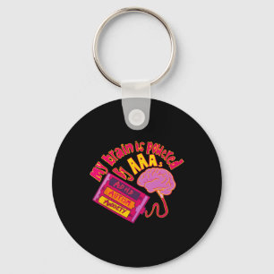 My Brain Is Powered By Aaa Adhd Autism Anxiety Keychain