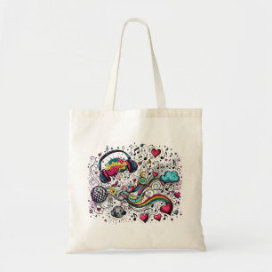 MY Brain on Music -Feel the Beat Tote Bag
