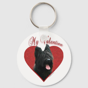 My Briard Valentine Keychain