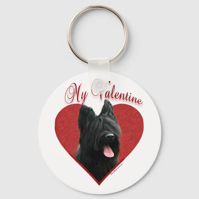 My Briard Valentine Keychain (Front)
