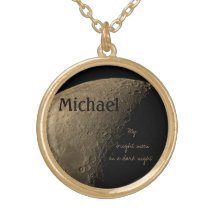 My Bright Moon on a Dark Night Necklace