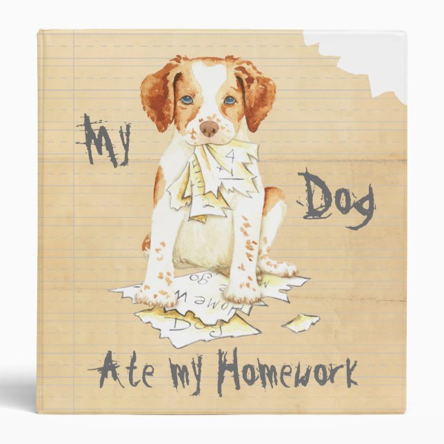 My Brittany Ate My Homework Binder (Front)