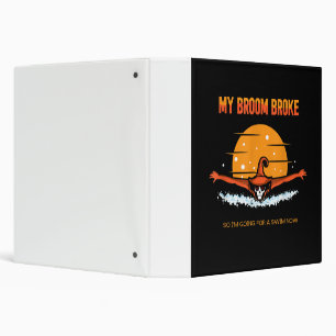 My Broom Broke Swimming Halloween Outfit Design Binder