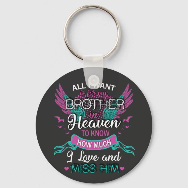 My Brother In Heaven Keychain (Front)