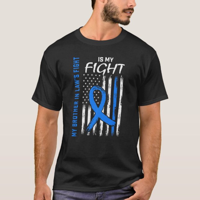 My Brother In Laws Fight Flag Diabetes Awareness M T-Shirt (Front)