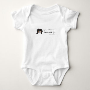 my brother is a bernese mountain dog baby bodysuit