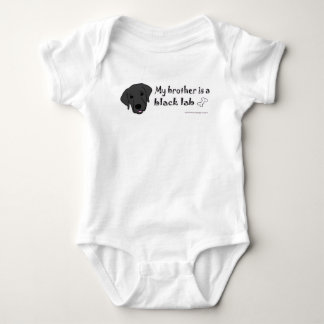 My brother is a Black Lab Baby Bodysuit
