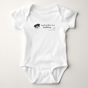 My brother is a bulldog baby bodysuit
