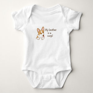 My Brother Is A Corgi Baby Bodysuit