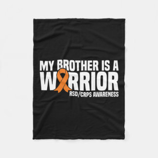 My Brother Is A Warrior Orange Ribbon Rsdcrps Awar Fleece Blanket