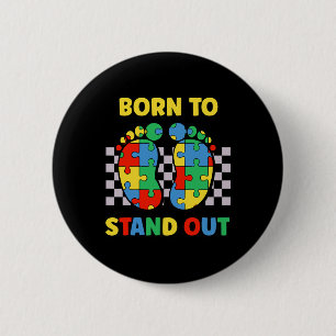 My Brother Is Au-some Autism Awareness Autistic Li 2 Inch Round Button