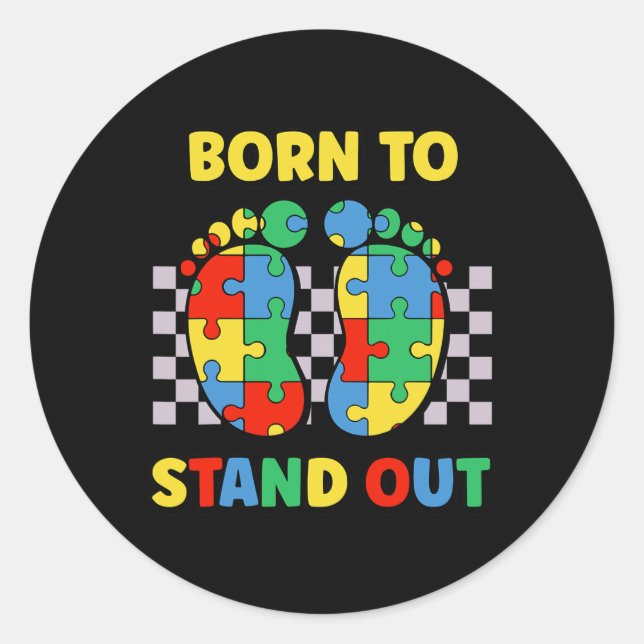 My Brother Is Au-some Autism Awareness Autistic Li Classic Round Sticker (Front)