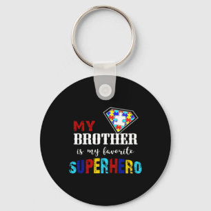 My Brother Is My Favourite Superhero Autism Awaren Keychain