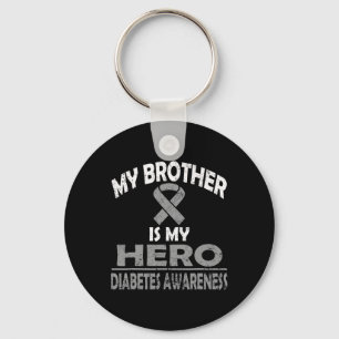 My Brother Is My Hero Diabetes Awareness T Shirt Keychain