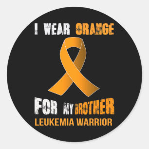 MY BROTHER - MY LEUKEMIA WARRIOR  CLASSIC ROUND STICKER