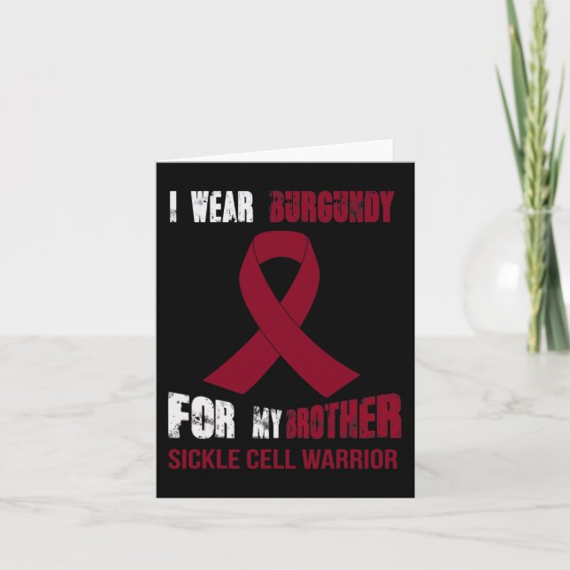 MY BROTHER - MY SICKLE CELL WARRIOR  CARD (Front)