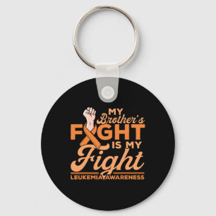 My Brother's Fight Is My Fight Leukaemia Awareness Keychain