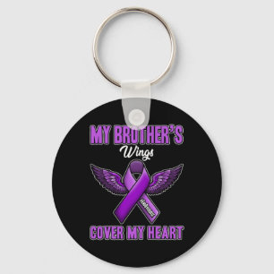 My Brother's Wings Cover My Heart End Overdose 1 Keychain