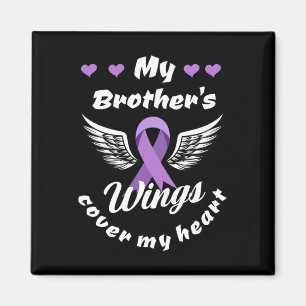 My Brother's Wings Cover My Heart Overdose Awarene Magnet