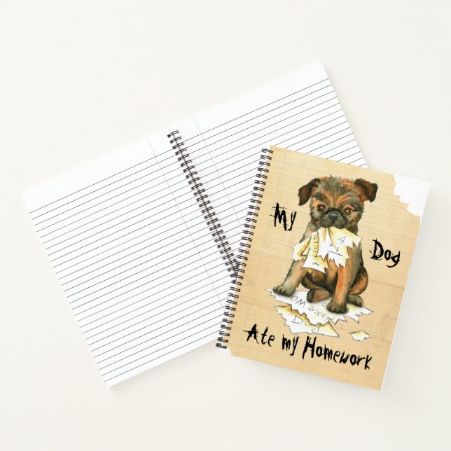 My Brussels Griffon Ate my Homework Notebook (Inside)