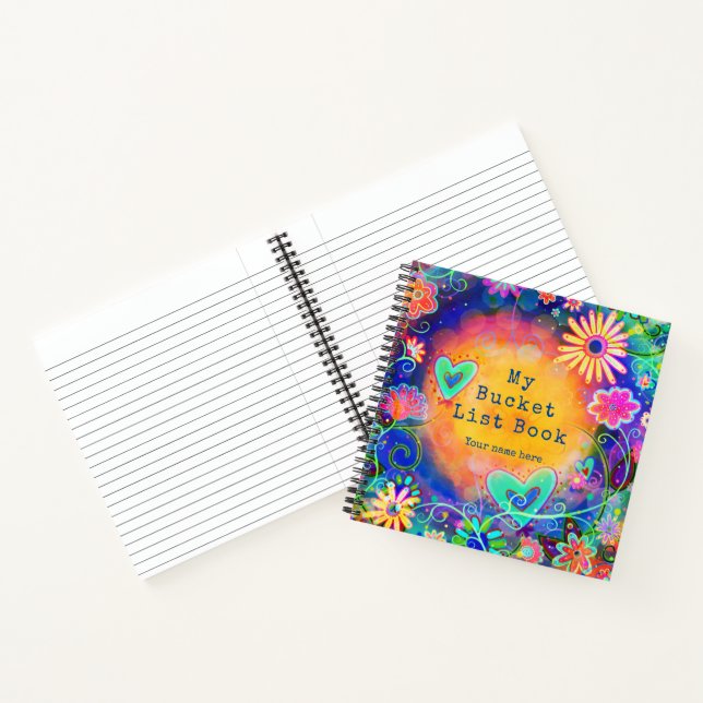 My Bucket List Book Pretty Floral Customized (Inside)