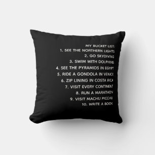 MY BUCKET LIST!  Personalized Throw Pillow