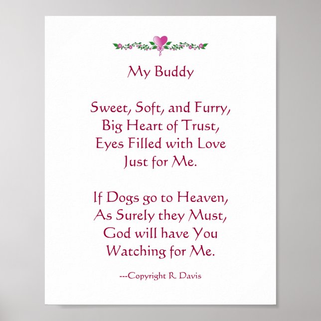 My Buddy - Dog Poster (Front)