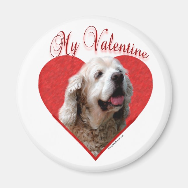 My Buff Cocker Spaniel Valentine Magnet (Front)