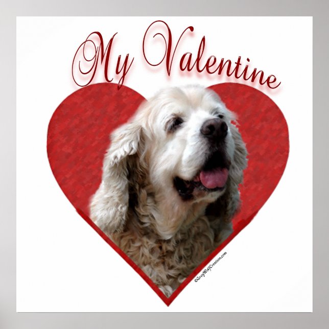 My Buff Cocker Spaniel Valentine Poster (Front)
