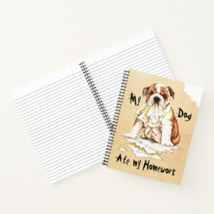 My Bulldog Ate My Homework Notebook