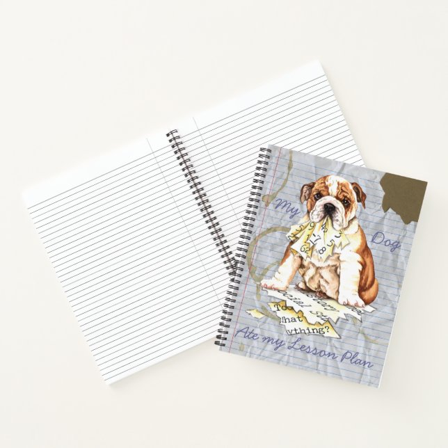 My Bulldog Ate My Lesson Plan Notebook (Inside)
