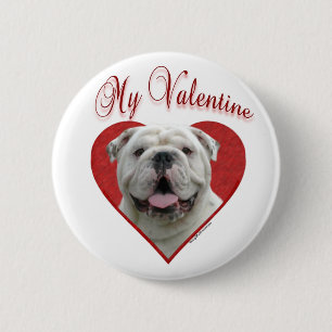 My Bulldog Valentine 2 Inch Round Button
