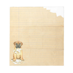 My Bullmastiff Ate My Homework Notepad