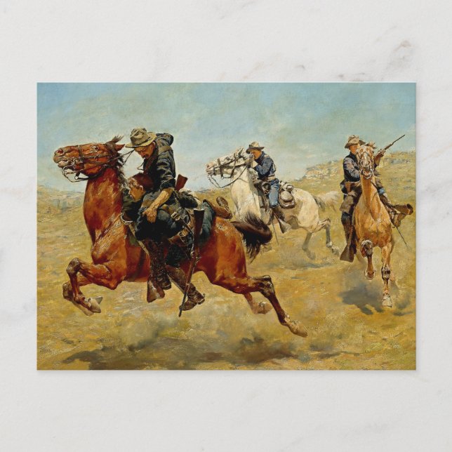 “My Bunkie” Western Art by Charles Schreyvogel Postcard (Front)
