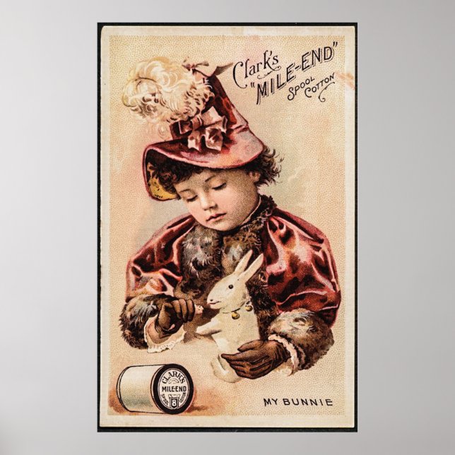 My bunnie vintage card poster (Front)