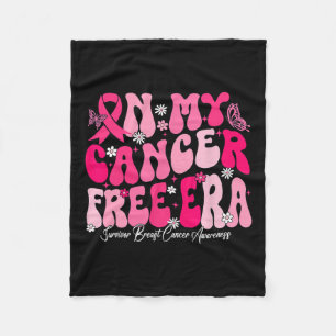 My Cancer Free Era Survivor Breast Cancer Awarenes Fleece Blanket