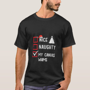 My Canvas Whims Nice Naughty Christmas V Neck  T-Shirt