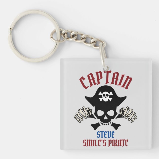My Captain | International Talk Like a Pirate day  Keychain (Front)