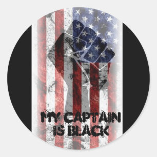 My Captain is Black  Classic Round Sticker