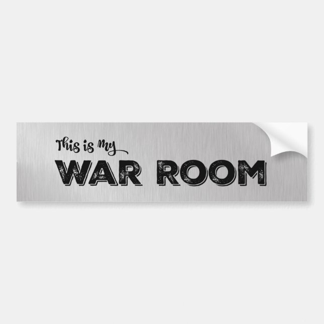 My Car is My War Room Bumper Sticker (Front)