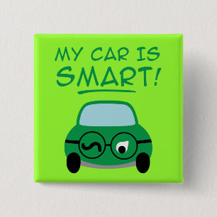 My Car Is Smart 2 Inch Square Button