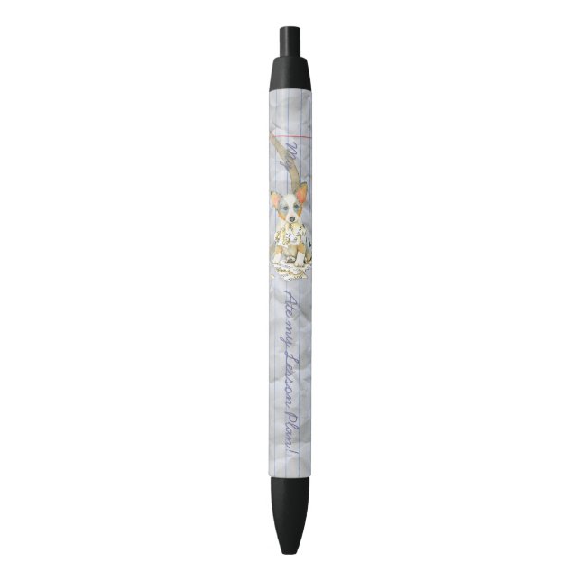 My Cardigan Welsh Corgi Ate my Lesson Plan Black Ink Pen (Front Vertical)