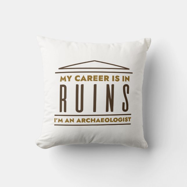 My Career Is In Ruins Throw Pillow (Front)